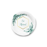 Eid Mubarak paper plate van Borden - Eid Eucalyptus voor feestelijke vieringen